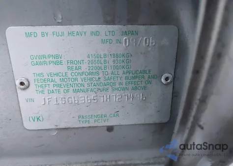 2007 Subaru Forester 2.5X z USA, uszkodzony, nr VIN JF1SG63657H727496